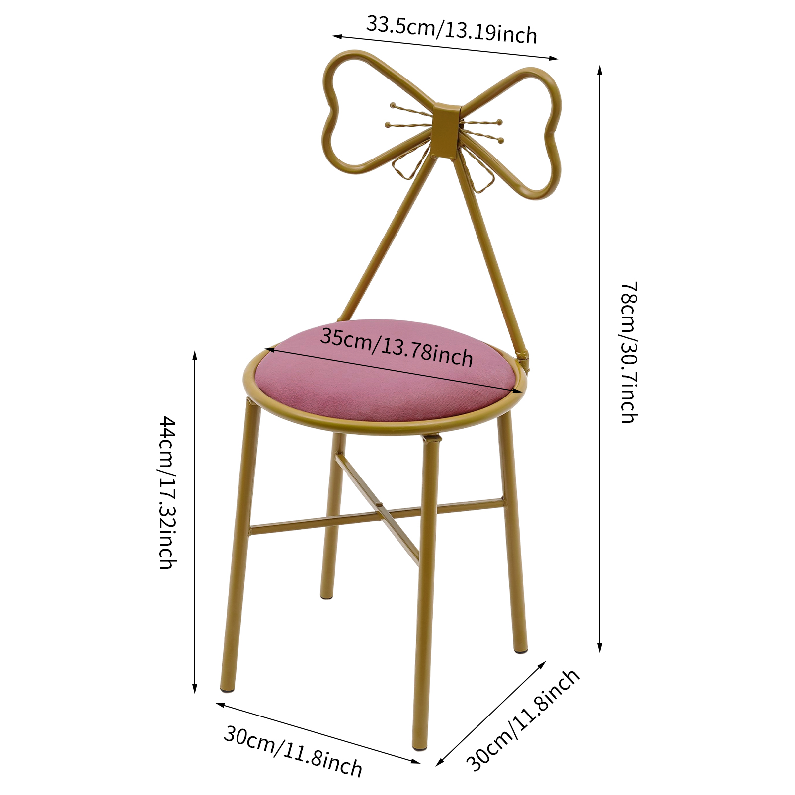 Pink Butterfly Backrest Vanity - Metal Photo Panel recension och pris